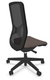 Siège EOLE synchrone soutien lombaire RH-Assise réglable en profondeur-Pied, cadre polypro du dossier et résille Noir, Assise Tissu CAPPUCCINO L21