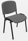 Joker + - Chaise piétement 4 pieds laqué noir (Noir).Assise et dossier tissu Vinyle V1 Gris foncé (VNH)