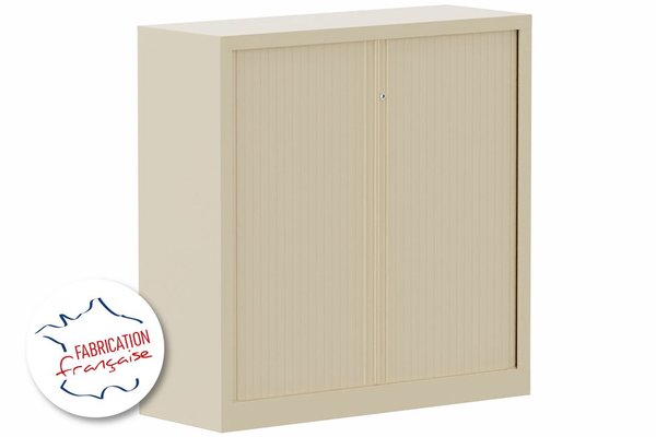 [Pas de famille] - [Pas de sous famille] - Armoire à rideaux H120xL120cm 2 tablettes