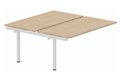 K3 Bench suivant 2 plateaux fixes 160x70cm encombrement 160x145cm, plateau hêtre, structure blanc