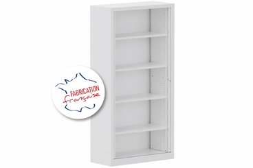 [Pas de famille] - [Pas de sous famille] - Armoire à rideaux H198xL100cm 4 tablettes