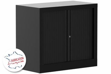ARMOIRES A RIDEAUX - Largeur 80 cm - Armoire à rideaux H 70XL 80XP43 1 Tablette ,coffre noir/rideaux noir