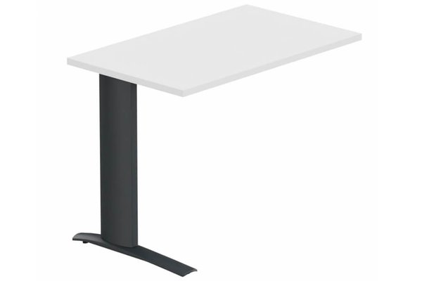 Gamme K1 - Extensions - Plans droits - K1 Retour direct 120x60cm sur pied blanc / anthracite - sur délai