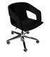 Melody - Fauteuil Pietement roulettes Alu poli (CH). Tissu Int Vinyle (D11) - Tissu Ext Vinyle (D11)