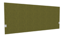 SECRET Panneau-écran acoustique H74cm pour poste solo L.160cm. 2 faces tissu STEP coloris vert chiné. pinces de fixation réglables en hauteur coloris aluminium
