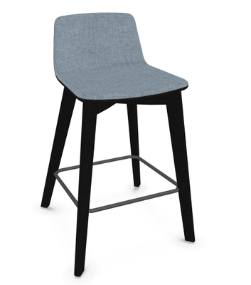 CHAISES ET TABOURETS - Pour tables hauteur 90 cm - MELODY chaise haute. assise H.64cm. piétement frêne teinté noir