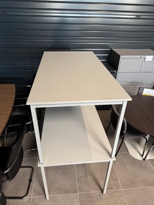 DESTOCKAGE - Bureau - Table 160 x 80 cm, plateau et piétement blanc