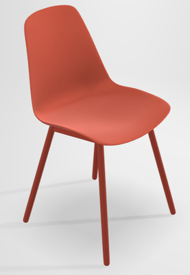 CHAISES ET TABOURETS - Pour tables standards, ht 75 cm, piétement 4 pieds - PETALE Chaise L.44xP.53.5xH.80.5cm-hauteur assise 47cm