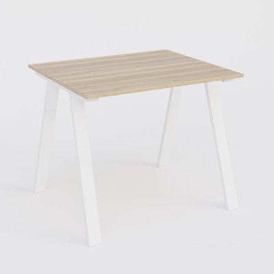 [Pas de famille] - [Pas de sous famille] - Table Keops Métal 140x120 cm de profondeur et hauteur 109 cm . Plateau épaisseur 25mm.