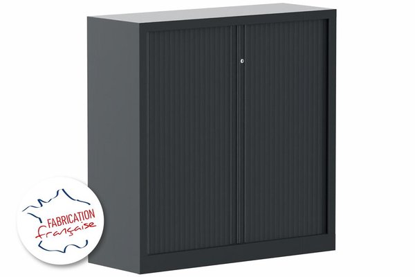 [Pas de famille] - [Pas de sous famille] - Armoire à rideaux H120xL120cm 2 tablettes