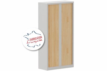 [Pas de famille] - [Pas de sous famille] - Armoire à rideaux H198xL100cm 4 tablettes