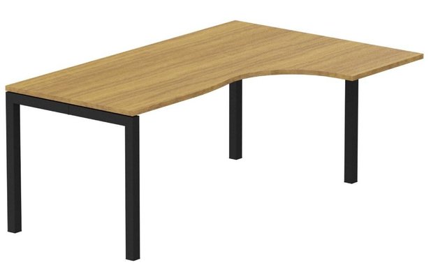 Gamme K3 - Plans compacts - K3 Compact 90° asymétrique 160x120x80/60cm retour à droite noyer/noir