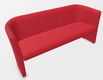CLUB canapé 3 places vinyle V1 coloris rouge (VNE)