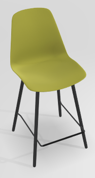 CHAISES ET TABOURETS - Pour tables hauteur 90 cm - PETALE Chaise haute L.46xP.51.5xH.101.5cm-hauteur assise 65.5cm