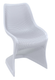 ST TROP-Chaise design en polypropylène ajourée renfoncée en fibre de verre -Finition gris clair (PGC)