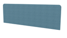 Panneau-écran frontal super acoustique pour poste seul Longueur 160cm. Hauteur 59.5 / 53cm Pinces Blanches Tissu Berta Bleu