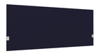 SECRET Panneau-écran acoustique H74cm pour poste solo L.160cm. 2 faces tissu SYNERGY coloris bleu marine. pinces de fixation réglables en hauteur coloris aluminium