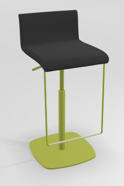 CHAISES ET TABOURETS - Réglables en hauteur - COCKTAIL Tabouret -Finitions : MOSAIC BLACK (M301) / PIETEMENT EPOXY : structure coloris LIGHT OLIVE MAT (EP69)