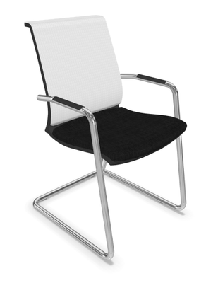 VISITEURS ET FONCTIONNELS - Luge - DANDY VISITEUR fauteuil luge assise noire (BNA), résille blanche (RNC)