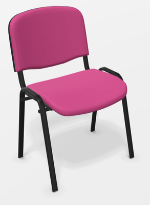 VISITEURS ET FONCTIONNELS - 4 Pieds - JOKER ECO - Chaise 4 pieds, Valencia rose  VL2021