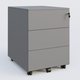 Caisson métal sur roulettes 3 tiroirs H57xL42xP54cm/ aluminium