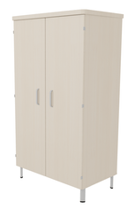 SCOLAIRE - Se Reposer - Armoire DANAÉ SIGNATURE 2 portes 1/2 penderie et lingerie méla. pièt. époxy - L103xP65xH180 cm - Gris RAL 9006
