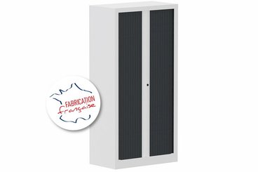 [Pas de famille] - [Pas de sous famille] - Armoire à rideaux H136xL120cm 3 tablettes