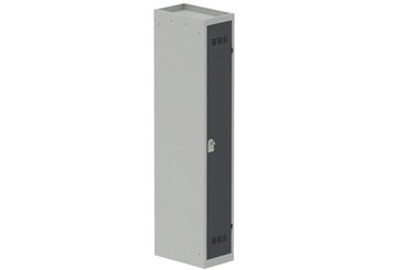 VESTIAIRES MONOBLOC CONFORT - Industrie propre - Vestiaire industrie propre 1 porte (fermeture cadenas) H180xL30xP50cm coffre gris clair/ porte(s) Anthracite