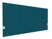 SECRET Panneau-écran acoustique H74cm pour poste solo L.140cm. 2 faces tissu STEP coloris turquoise chiné. pinces de fixation réglables en hauteur coloris aluminium