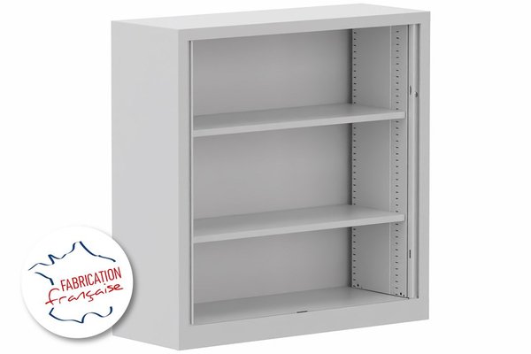 [Pas de famille] - [Pas de sous famille] - Armoire à rideaux H120xL120cm 2 tablettes