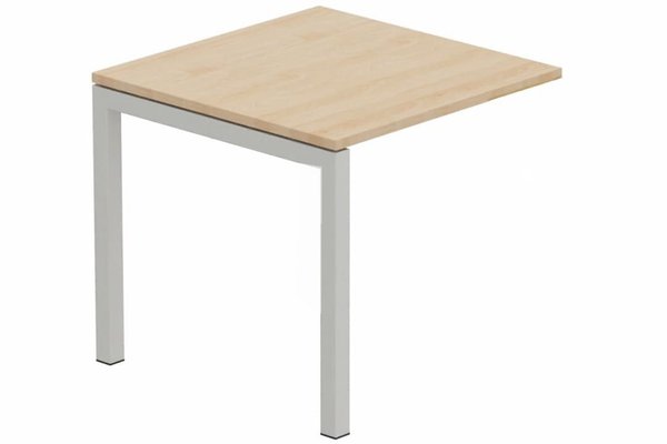 TABLES DE FORMATION - Composables piétement "Arche" - Module suivant table composable 80x80cm hêtre/ aluminium