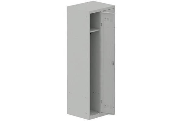[Pas de famille] - [Pas de sous famille] - Vestiaire industrie propre 2 portes (fermeture cadenas) H180xL60xP50cm coffre gris clair/ porte(s) gris clair