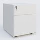 Caisson sur roulette 2 tiroirs blanc RAL 9010