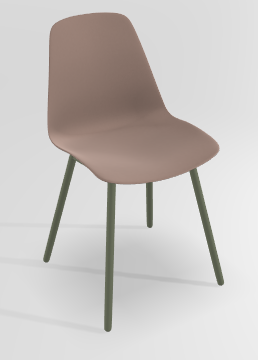 CHAISES ET TABOURETS - Pour tables standards, ht 75 cm, piétement 4 pieds - PETALE Chaise L.44xP.53.5xH.80.5cm-hauteur assise 47cm