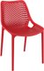 BAHIA-Chaise en polypropylène renforcè fibre de verre-Polypropylène recyclable, renforcé de fibre de verre. Finition: polypro rouge (PRG)