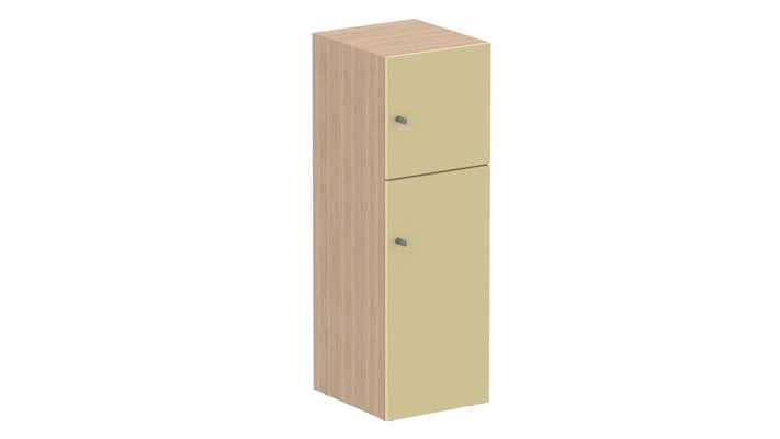 CASIERS - 2 cases - Meuble à cases H.137xL.45xP.50cm - 2 cases : 1 x H86cm (en bas) + 1 x H43cm. portes pleine. serrure à clé