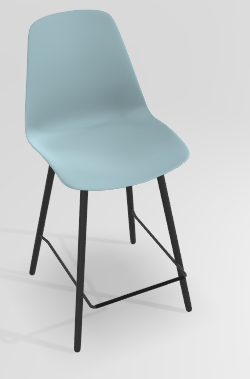 CHAISES ET TABOURETS - Pour tables hauteur 90 cm - PETALE Chaise haute L.46xP.51.5xH.101.5cm-hauteur assise 65.5cm