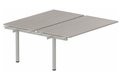 K3 Bench suivant 2 plateaux fixes 140x80cm encombrement 140x165cm, plateau acacia, structure aluminium