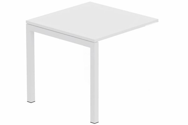 TABLES DE FORMATION - Composables piétement "Arche" - Module suivant table composable 80x80cm blanc/ blanc - sur délai
