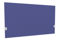 SECRET Panneau-écran acoustique H74cm pour poste solo L.120cm. 2 faces tissu SYNERGY coloris bleu royal. pinces de fixation réglables en hauteur coloris aluminium