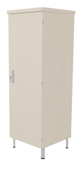 SCOLAIRE - Se Reposer - Armoire DANAÉ SIGNATURE 1 porte/serrure 1/2 penderie/lingerie méla. pièt. époxy - L63xP65xH180 cm - Gris RAL 9006