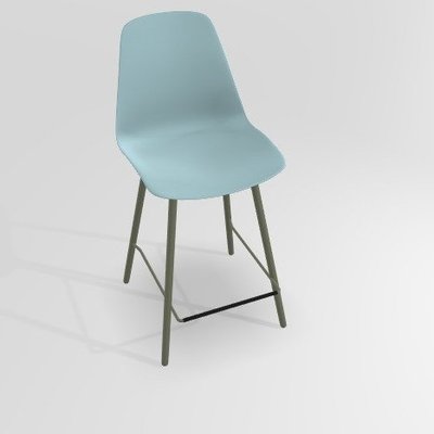 CHAISES ET TABOURETS - Pour tables hauteur 90 cm - PETALE Chaise haute L.46xP.51.5xH.101.5cm-hauteur assise 65.5cm