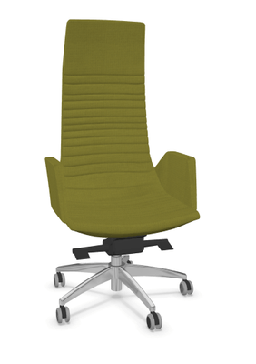 DIRECTION - Fauteuils - KI fauteuil manager haut dossier avec accotoirs tapissés. piétement 5 branches en aluminium poli