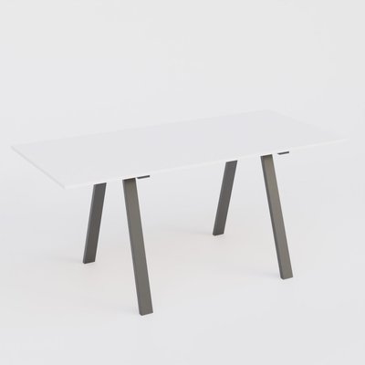 [Pas de famille] - [Pas de sous famille] - Table Keops Métal 260x120 cm de profondeur et hauteur 109 cm . Plateau épaisseur 25mm.
