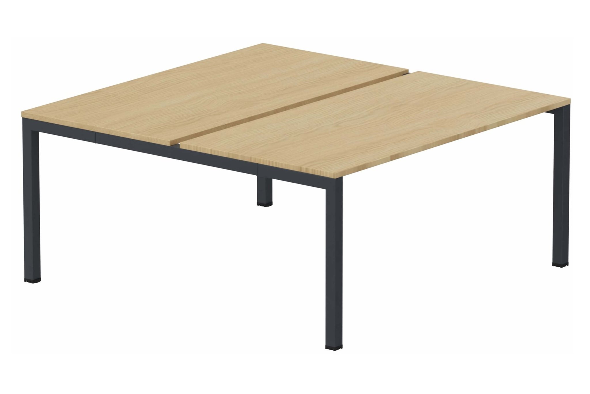 k3 - Bench départ 2 Plateaux fixes 140x80 (encombrement P165XL140cm) -Finitions : PLATEAUX: CHENE (CE) / PIETEMENTS: ANTHRACITE (AN ) / 