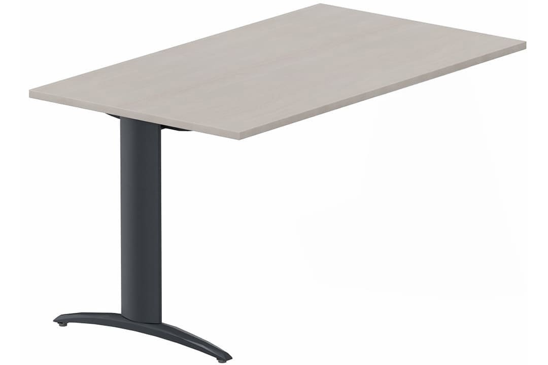 Module composable pied i, L.160xP.70cm, suivant, plateau acacia, structure anthracite, plateau acacia, structure anthracite