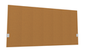 SECRET Panneau-écran acoustique H74cm pour poste solo L.140cm. 2 faces tissu STEP coloris jaune. pinces de fixation réglables en hauteur coloris aluminium