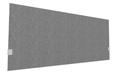 SECRET Panneau-écran acoustique H74cm pour poste solo L.160cm. 2 faces tissu STEP coloris gris clair chiné. pinces de fixation réglables en hauteur coloris aluminium