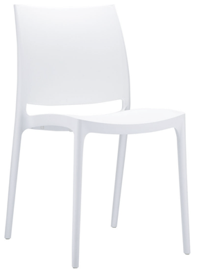 POLYPROPYLENE - CHAISES  - Chaise NEW-YORK - polypropylène renforcé de fibre de verre. Finition:Blanc (PBL)