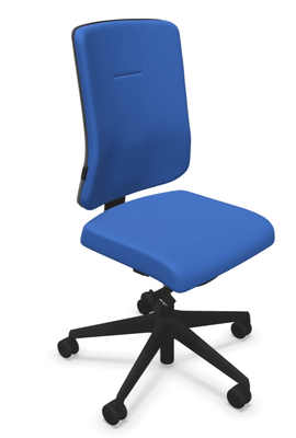 OPERATIVE - Dossier tissu - SMOOTH TISSU-Siège mécanisme synchro cadre et piét. noir, 5 pst. de vérouillage du dossier tissu renfort lombaire tissu BONDAI BLEU BNP